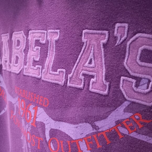 Cabela's Grape Purple Hoodie Sweatshirt Size XL (T-374) - Picture 8 of 11